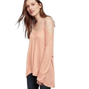 Deletta Anthropologie Sweater Millipa Cold Shoulder V Neck Knit Pullover Top